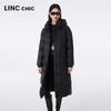 Jin Yujie Damen Lange Daunenjacke mit Kapuze