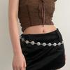 Damen Legierung geschnitzte Türkis Schnalle Taillenkette für Bankett Damen Kleid Gürtel