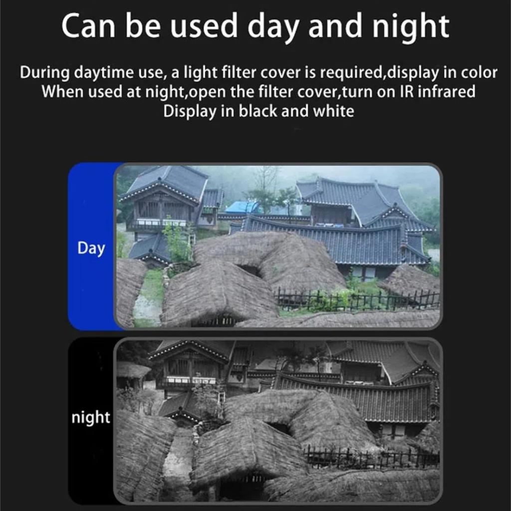 5K Binoculars, Infrared Night Vision Goggles, 10x Digital Zoom, Rechargeable, with a 3-inch Large Screen