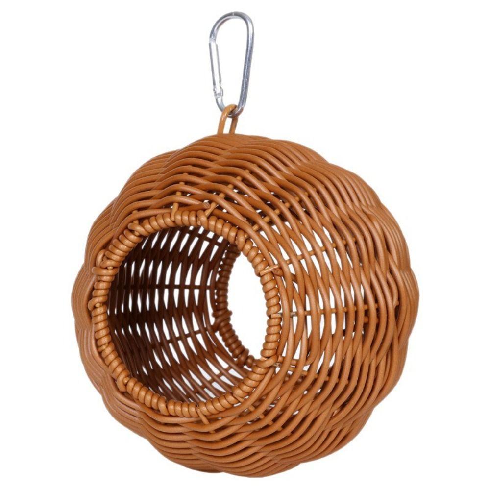 Comfortable Woven Bird Nest Wear-resistant Hanging Hammock Bed Bird Hammock for Cage  Bird Breeding