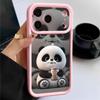 Milk tea-drinking Panda Pattern Case For iPhone 17 Pro Max Funda Shockproof Bumper Cover For iPhone 16 Pro Max 15 14 13 12 11 Air 16E