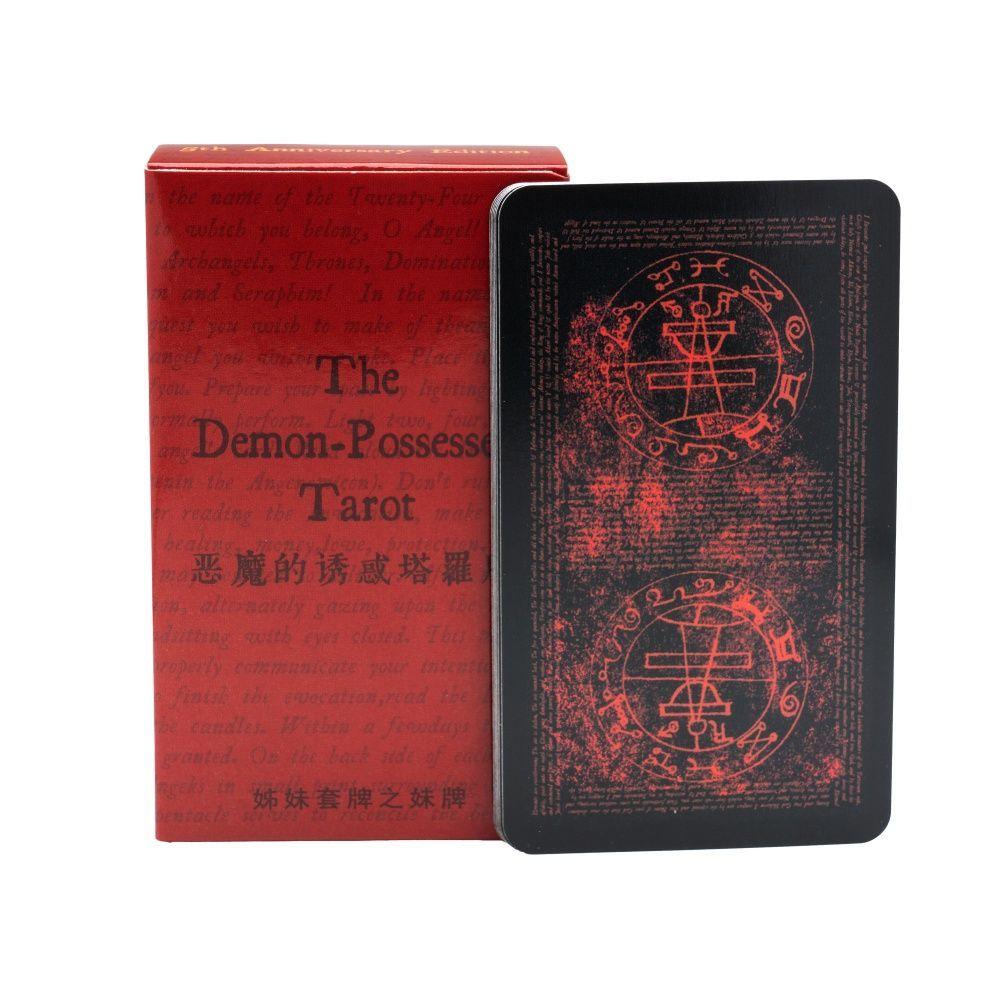 Las Cartas del Tarot Poseídas por Demonios - Baraja de Adivinación Oculta Goetia - 10.3*6cm 78 Tarot Demonológico Gótico Vintage