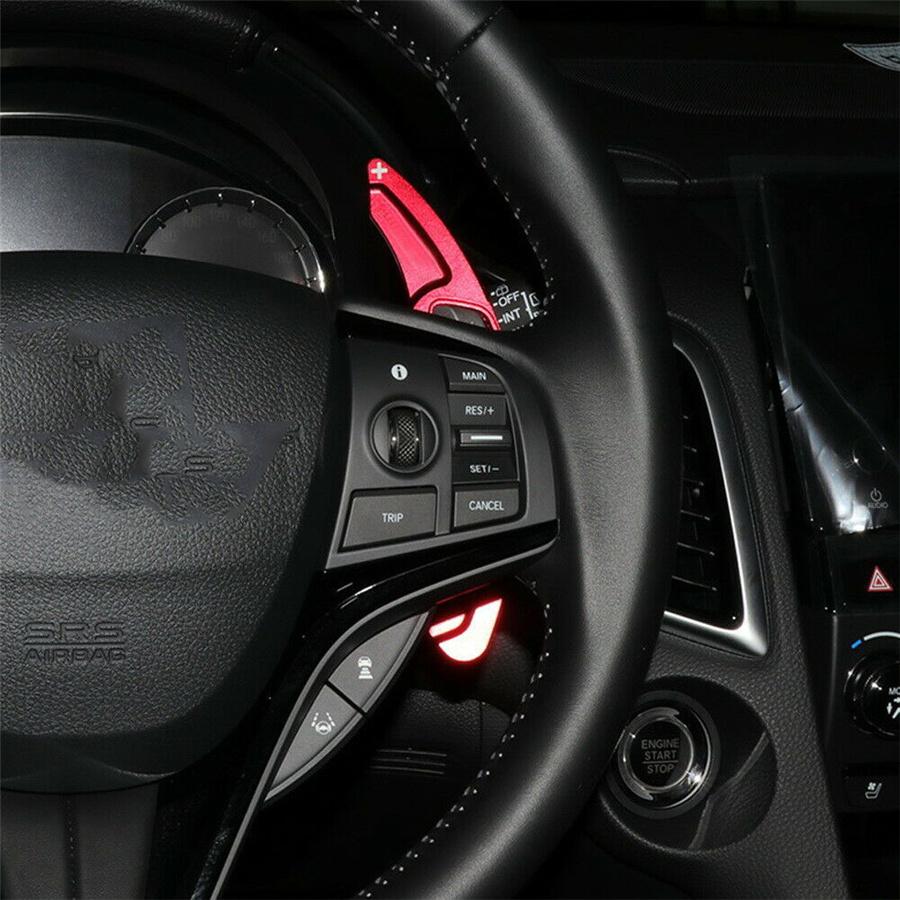 Red Steering Wheel Paddle Shifter Extension For Honda Accord Civic CR-V Acura
