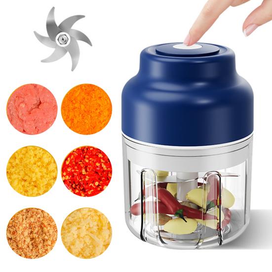 Electric Garlic Masher Mini Portable Veggie Chopper USB Charging Wireless Food Processor Meat Slicer Egg Beater
