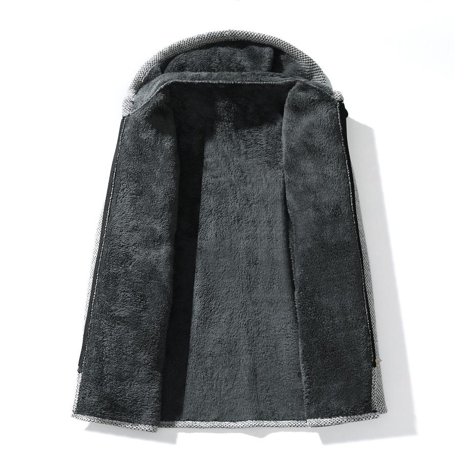 Men's Sweaters Coat Autumn Winter New Warm Zipper Medium Long Velvet  Cardigan Sweaters Man Casual Knitwear Plush Sweatercoat Mens Clothes