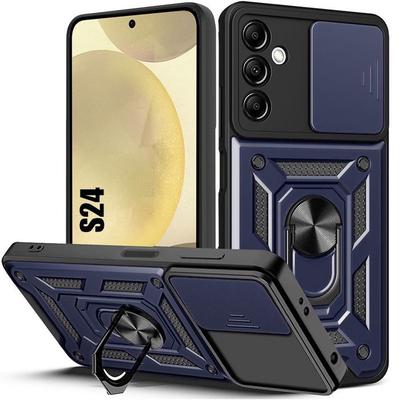 Protective Case - BOOLING - for Samsung Galaxy S24 - Rigid - Shockproof - Sliding Camera Protection