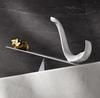 New White Basin Faucet Bathroom Hot and Cold  Chrome Brass Decked Single Lever Sink Mixer