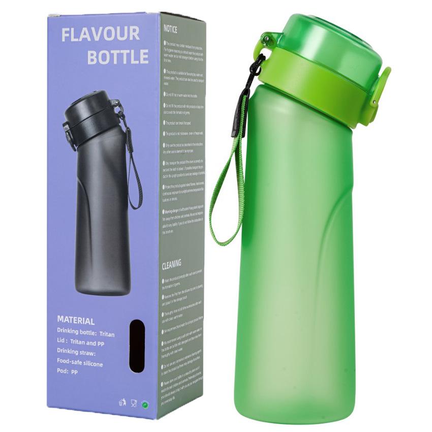 Scented 750ml Sports Water Bottle with Flavor Ring and Straw