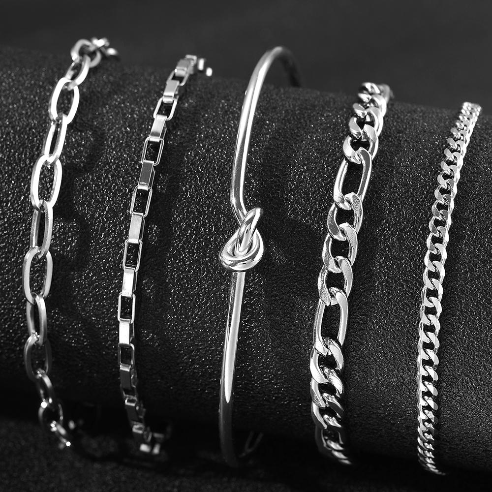 Stainless Steel Bracelets Light Luxury Retro Creative Bracelets Multi-Layer Snake Chain Bracelets For Women Zircon Party Wear