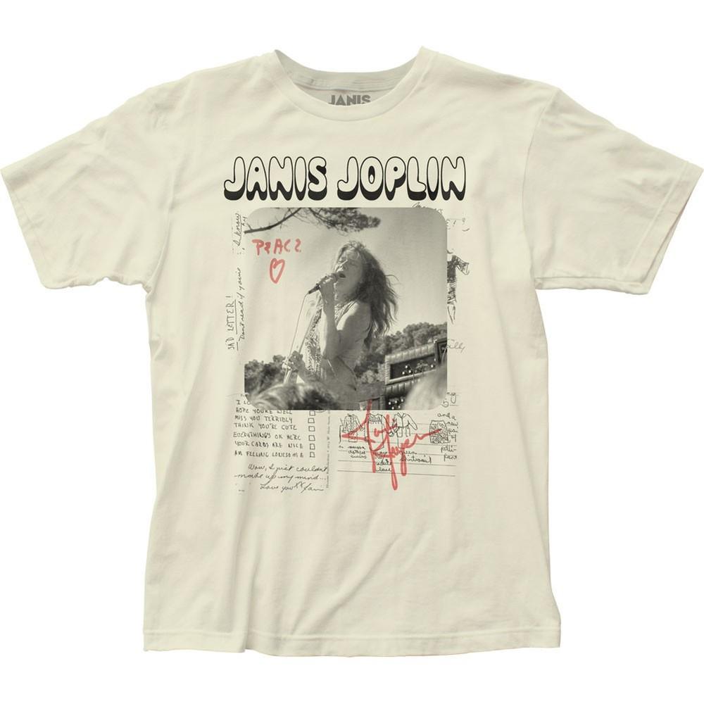 Janis Joplin Peace Mens T Shirt Music Classic Concert Rock Band Tee New Natural Unisex T-Shirt XXXL