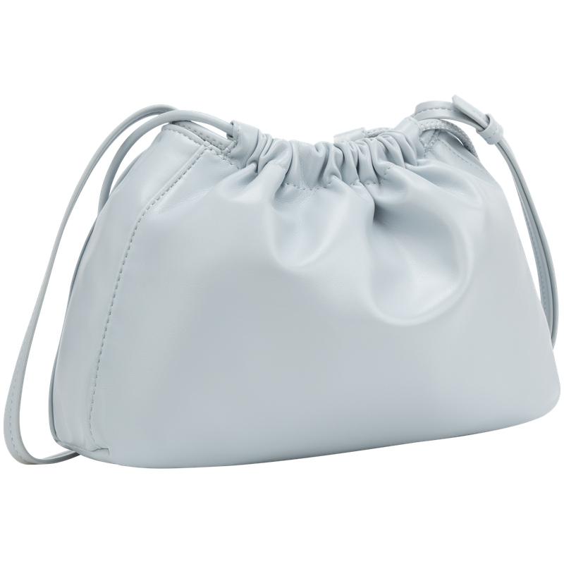 New CALVIN KLEIN Synthetic Material One Shoulder Crossbody Puff Bag Women's Pearl Blue DH3771-3UJ