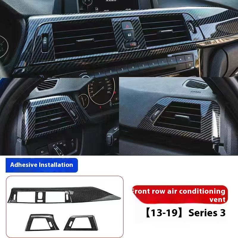 Decorazione Pannello Cruscotto Aria Condizionata Console Centrale Auto Fibra di Carbonio Per BMW Serie 3 4 3GT F30 F32 F34 Accessori Interni