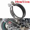 10cm/11cm RoundStainless Steel & Carbon Finer Motorcycle Exhaust Clamp Muffler Supporting Bracket Mount Clamp Strap