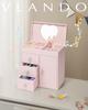 Vlando Musical Jewelry Box with Mirror, Large Capacity, 3-Drawer, Perfect Gift for Daughter, Perfect for Ballet Recitals, Popular Gift for Girls Ages