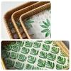 Handmade Rattan Shell Colorful Storage Tray For Living Room Luxury Picnic Snack Dried Fruit Restaurant Serving Platter