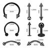 5Pcs Implant Grade F136 Titanium Gothic Spike Labret Tragus Helix Bar Lip Bar Rings Stud Cartilage Ear Piercings Body Jewelry