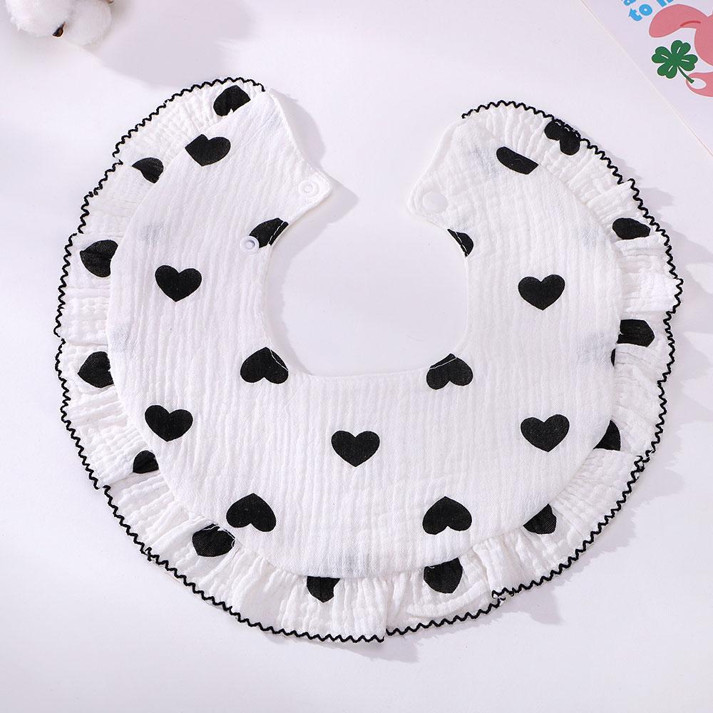 Ins Style Einfache Baumwoll-Baby-Lätzchen Neugeborenen-Druck Weiches Spucktuch Säugling Junge Mädchen Füttern Spucktuch Baby-Zubehör
