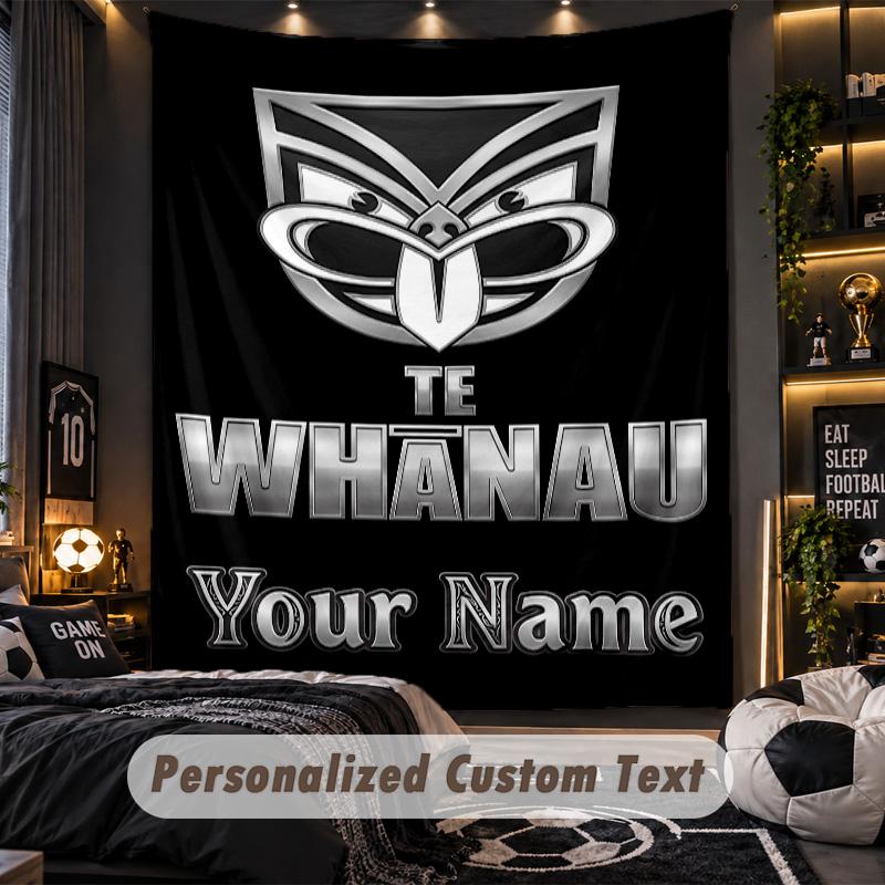 TapestryWigan Warriors Custom Name Text Personalized Wall Hanging Tapestry Home Wall Decor