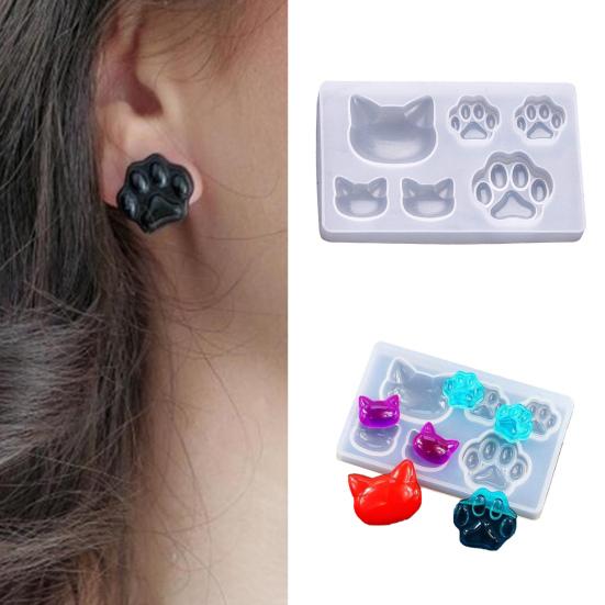 Silicone Mold Cute DIY Handmade Jewelry Making Cat Paw Resin Mould for Mold Store