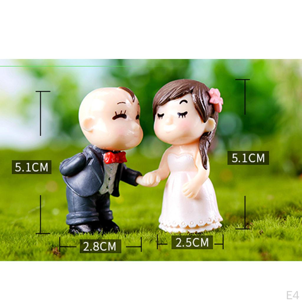 Couple Garden Ornament Miniature Flower Figurine Terrarium Bonsai