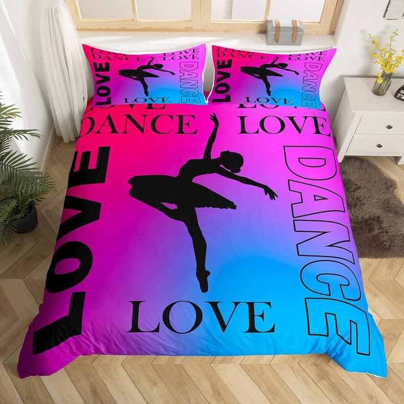 Comforter Ballet Love Gymnastics Bedding Set Polyester Dancer Musical Comforter Popstar Party Floor Exercises Decor