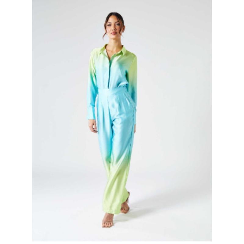 New Set Loose Printed Long-sleeved Shirt Casual Fashion Casual Suit Colourful Suit Party Suit Casual Suit