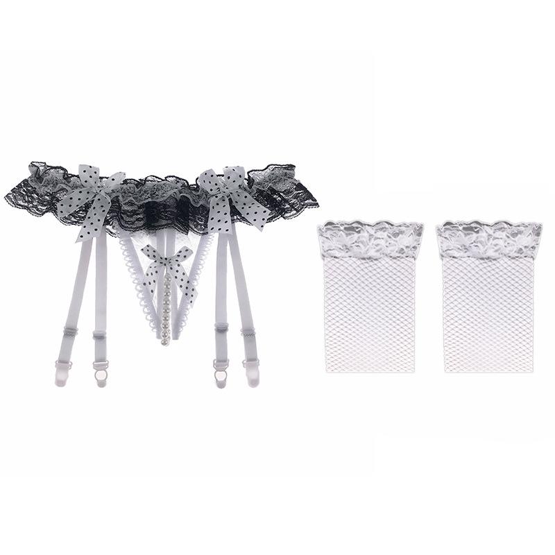 Sex Socks Clip Lace Garter Belt Sexy Transparent Garter Net Stockings Set Stockings Ultra-thin Temptation T-pants