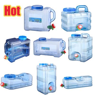 5/5.5/7.5/10/12/15/22L Capacity Pure Water Buckets Container with Faucet Portable Driving Water Tanks Emergency Water Storage