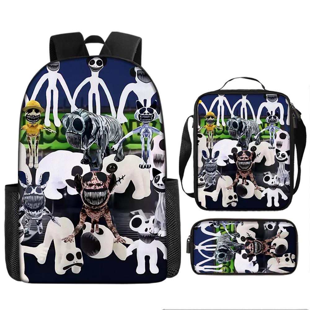 Deformed zoo primary school third and fourth grade light weight reduction backpack zoonomaly student lunch bag pencil case