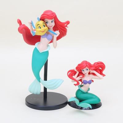 10/20cm Q Posket The Little Mermaid Figure Ariel Princess Cake Decor Action Model Toy For Girl Gifts