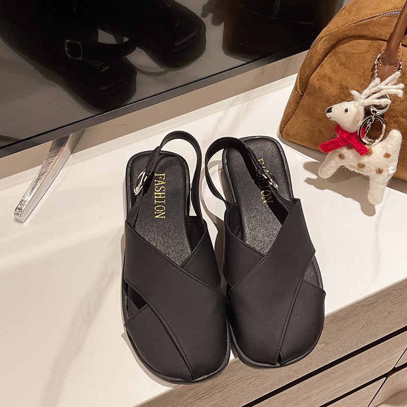 Baotou sandals women's 2025 summer new casual flats trend