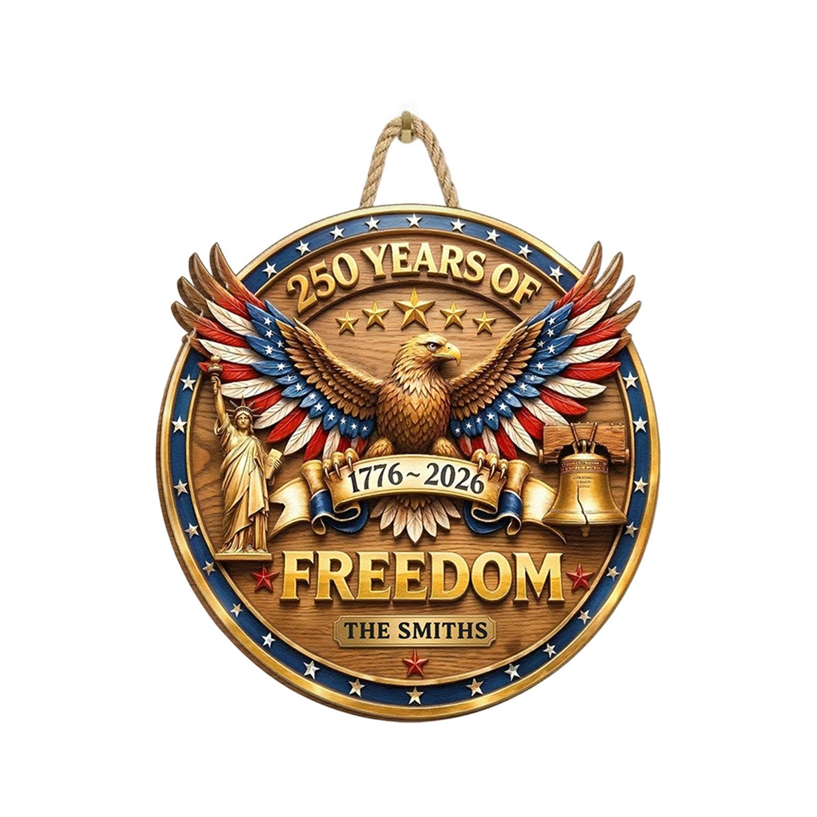 

2D Independence Day American Flag Door Hanger – Yard Sign & Decorative Ornament One Size
