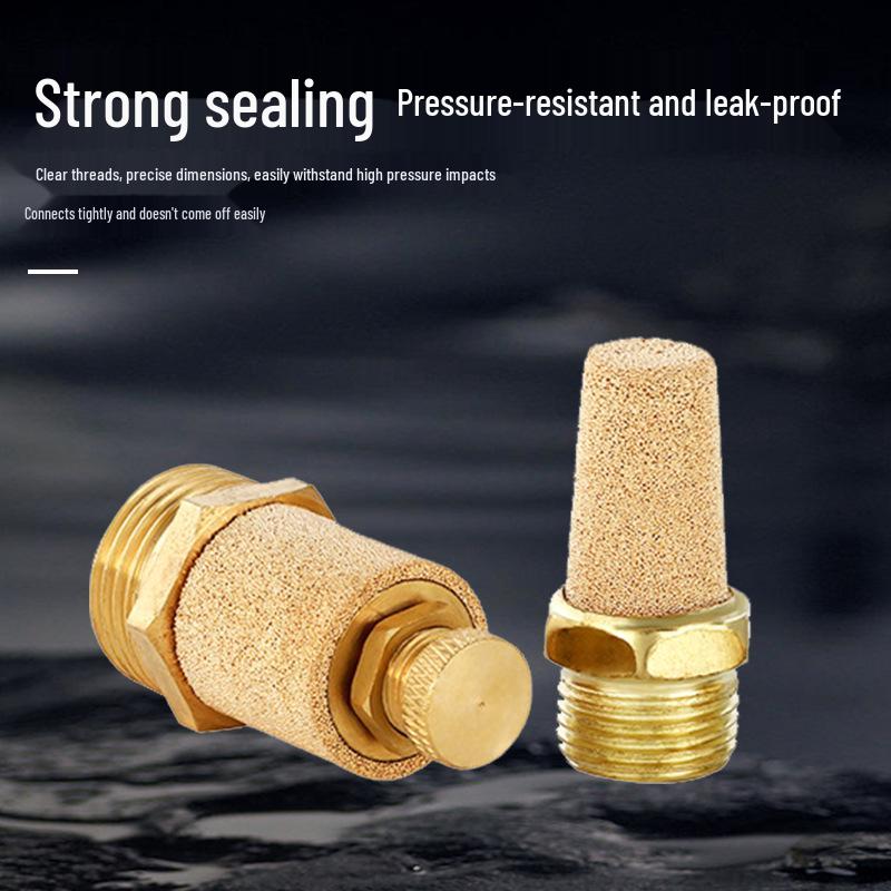 SMC Pneumatic Solenoid Valve Muffler All-Copper Throttle BSL01/02/03/04 Long Flat Head Silencer.