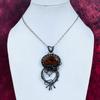 Mahogany Obsidian Pendant Handmade Gemstone Pendant Copper Wire Wrapped Jewelry