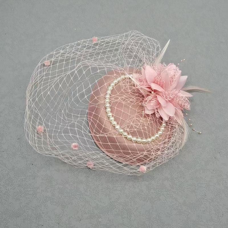 Pearl Cheongsam Hat Hair Ornament: Retro Shanghai Socialite & Bride Accessory