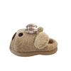 Kapibara fluffy slippers for women in autumn and winter 2025, thick-bottomed indoor home thermal bag head cotton slippers