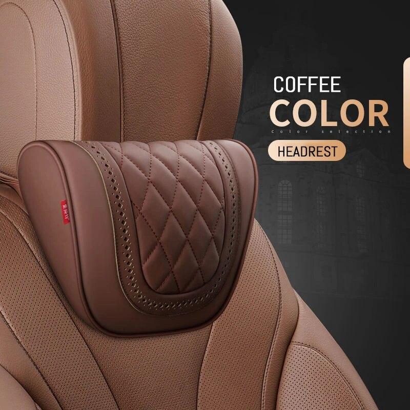 Napa Leather Maybach S-Class Design Car Neck Pillows Car Travel Neck Rest Pillows Seat Neck Support Car Interior