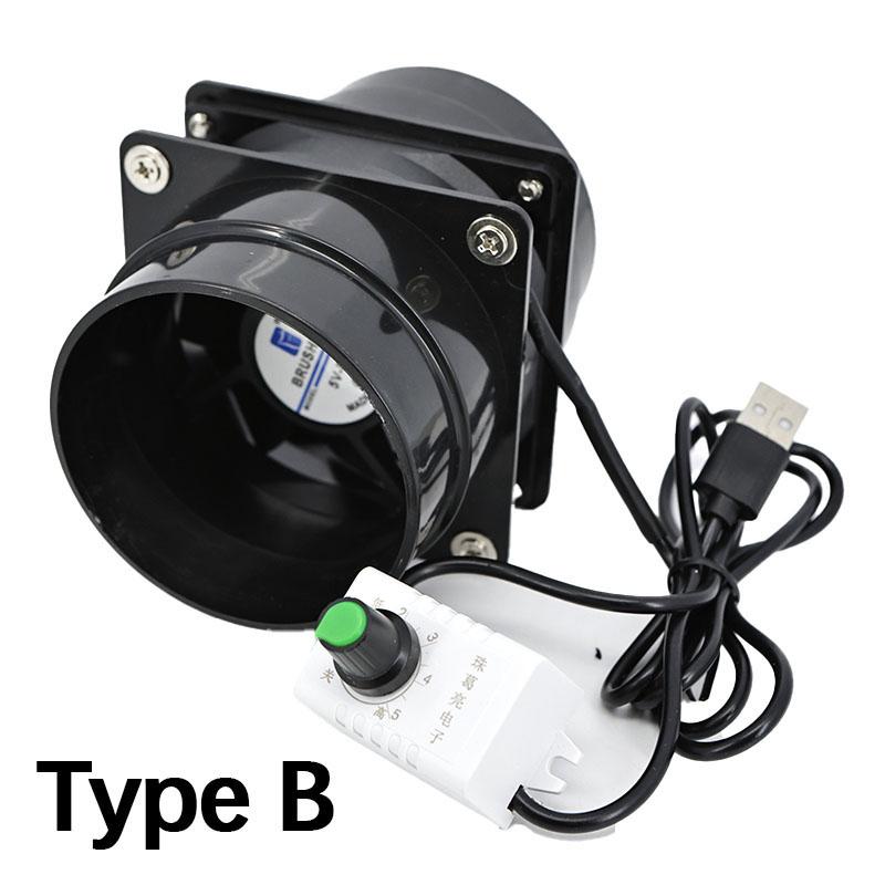 2types DC 5V USB Adjustable Speed Solder Absorber Fume Extractor Fan 1m 3m Pipe Duct Exhuast 1 2 Way Ventilation Fan