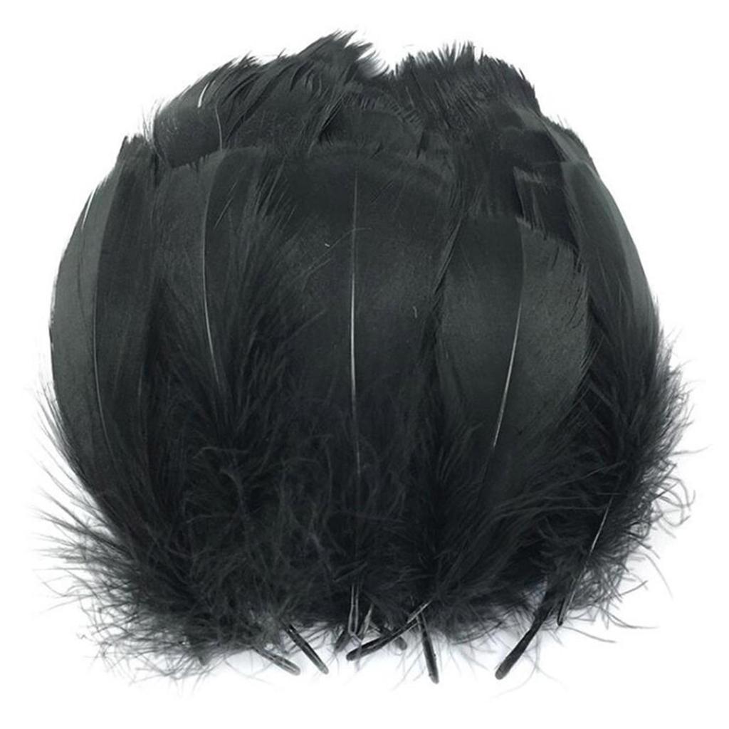 100 Stück 8-12 cm Mittelschwebende Gänsefeder Naturfarbige Feder für Hochzeitsfeier Kleidungsdekoration DIY Bastelfedern