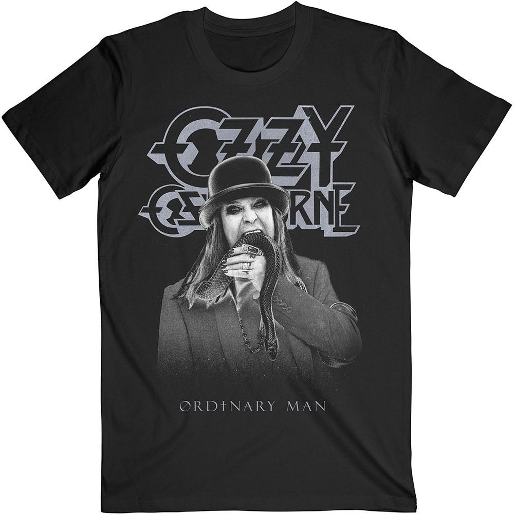 Men s Ozzy Osbourne Ordinary Man Snake Rayograph T-shirt X-Large Black 4XL