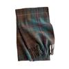 Scarf Women's New Winter Wave Plaid Tassel Thickened Shawl High End Atmosphere Versatile Warm and Cold Proof Scarf