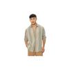 The Souled Store Stripes: Sage Men And Boys Short Sleeves Collared Neck Button Front Regular Fit Cotton Shirt