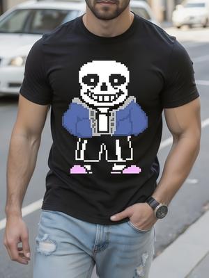 Undertale Sans and Papyrus Retro Pixel Art Tshirt - Black...