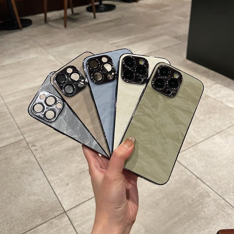Leather Snow Mountain Phone Case For iPhone 11 12 13 14 15 16 Pro Max Plus Protection Shockproof Bumper Cover