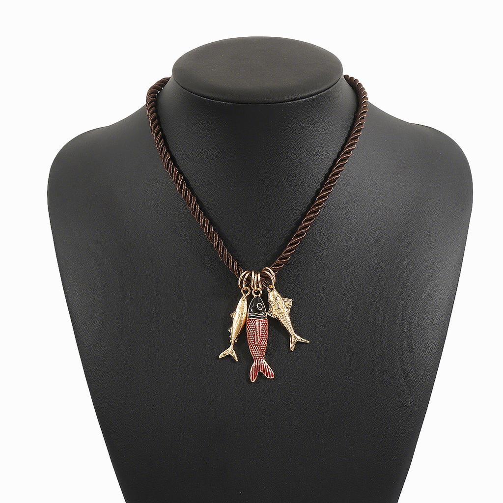 European and American ZA vacation wind conch starfish shell fish pendant necklace, summer marine life collarbone chain