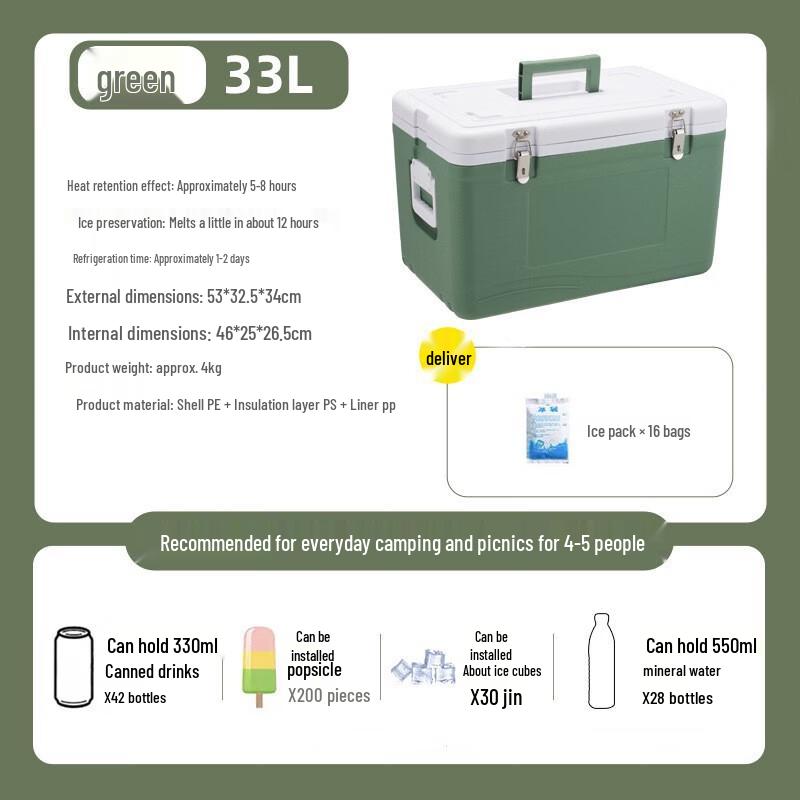 Linsen Outdoor Camping Cooler Box