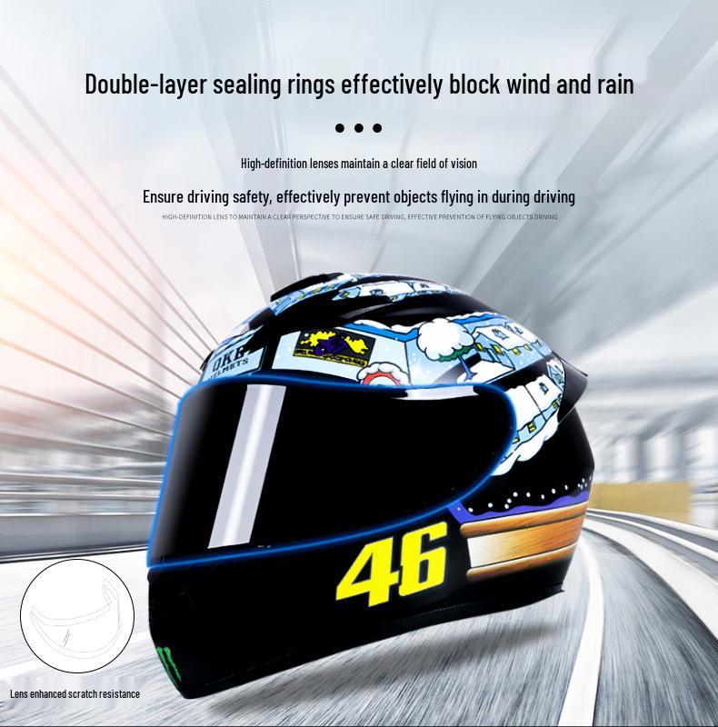 Riding K Unisex Bluetooth Motorcycle Helmet - Full Face, Winter & All-Season Safety for Electric Vehicles