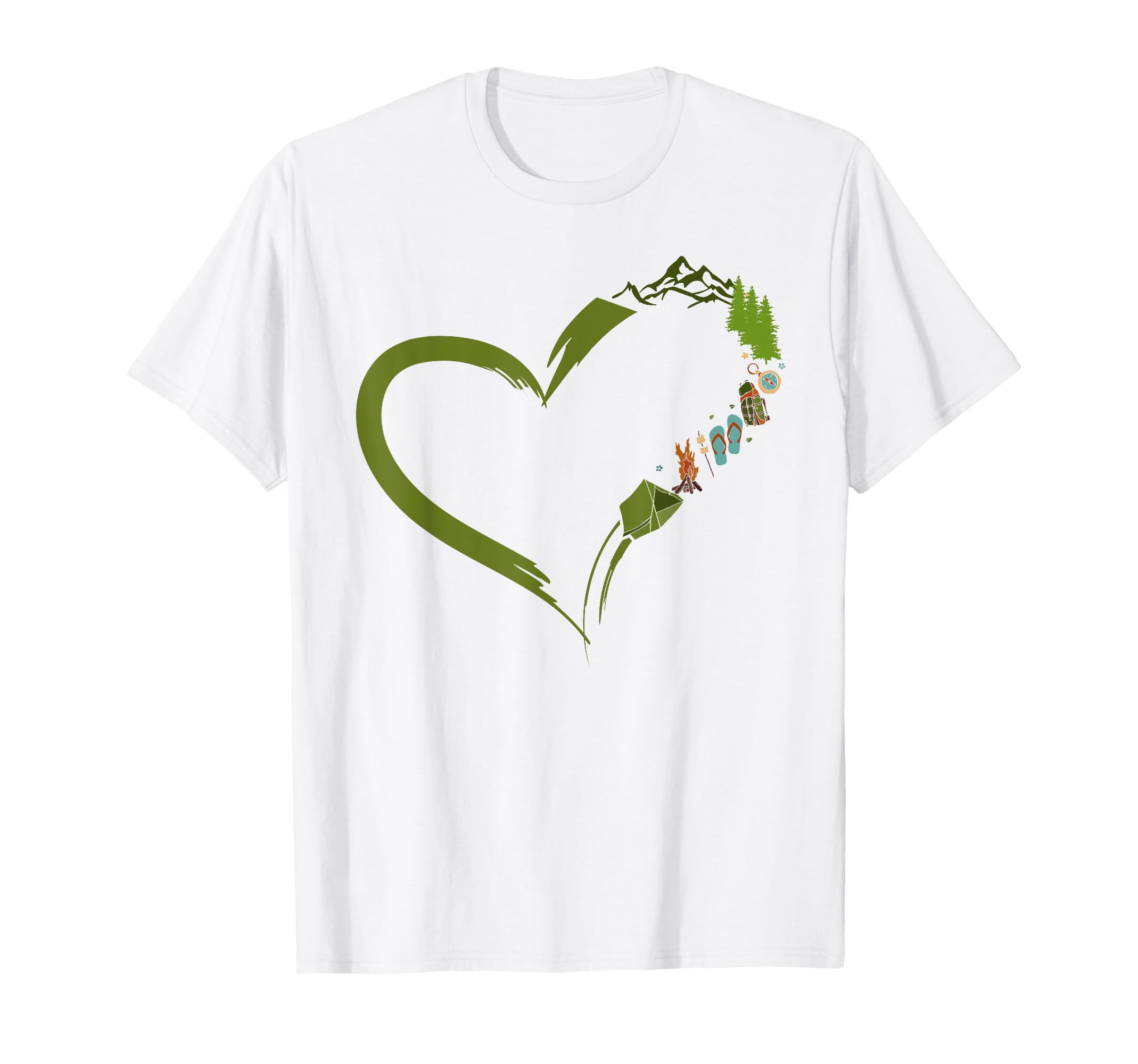 

Походное снаряжение Сердце туриста Палатка Футболка чёрный