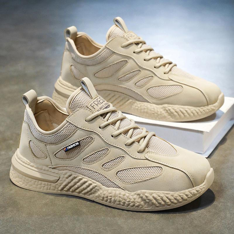 Labor insurance men's shoes summer new breathable mesh shoes men's trend versatile platform sports shoes casual dad trendy shoes