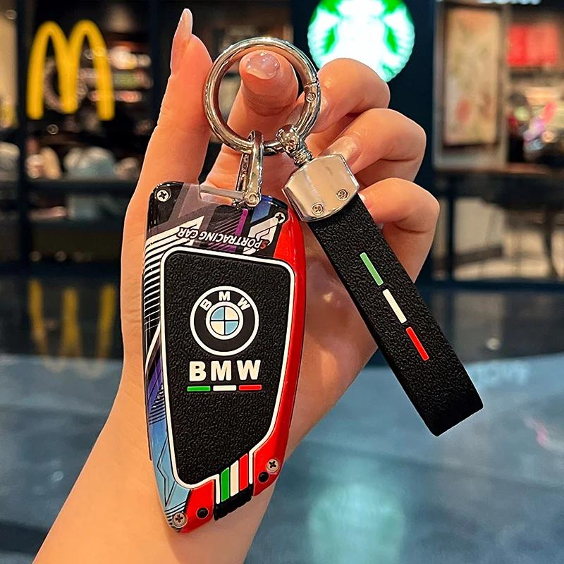 Car Sticker Hot 2025 Zinc Alloy Car Smart Remote Key Case Cover Protector For Bmw X1 X3 X5 X6 X7 1 3 5 6 7 Series G20 G30 G11 F1
